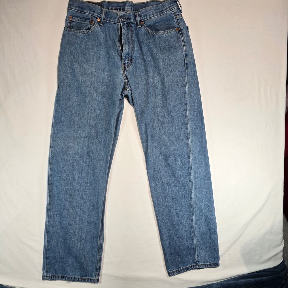 Levis 550 Relaxed Fit Tapered Leg Blue Denim Jeans Mens 33x32 Medium Wash